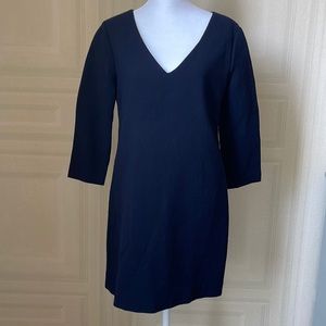 J.Crew Deep V Wool Shift Dress Size: 2